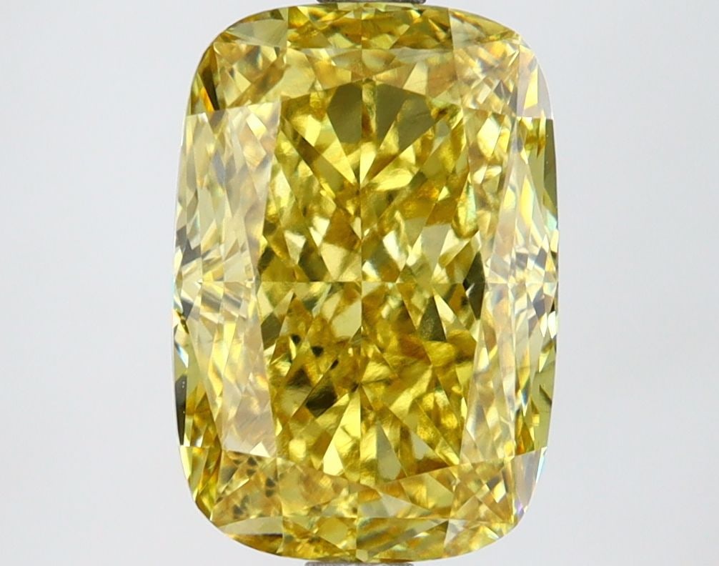 Loose Diamond - CUSHION MODIFIED 3.84ct Fancy Vivid Yellow VS2: Loose Diamond - CUSHION MODIFIED 3.84ct Fancy Vivid Yellow VS2 Source: This is a real non-mined Diamond that has been grown in a lab Shape: CUSHION MODIFIED Carats: 3.84 Color: Fancy Vivid Yellow Cert