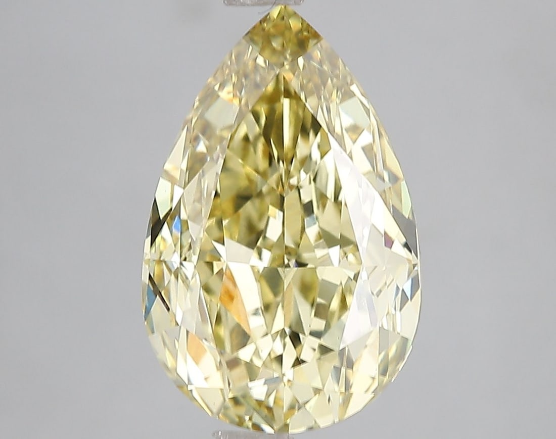Loose Diamond - PEAR 5.03ct Fancy Intense Yellow VS1: Loose Diamond - PEAR 5.03ct Fancy Intense Yellow VS1 Source: This is a real non-mined Diamond that has been grown in a lab Shape: PEAR Carats: 5.03 Color: Fancy Intense Yellow Certification: IGI Video