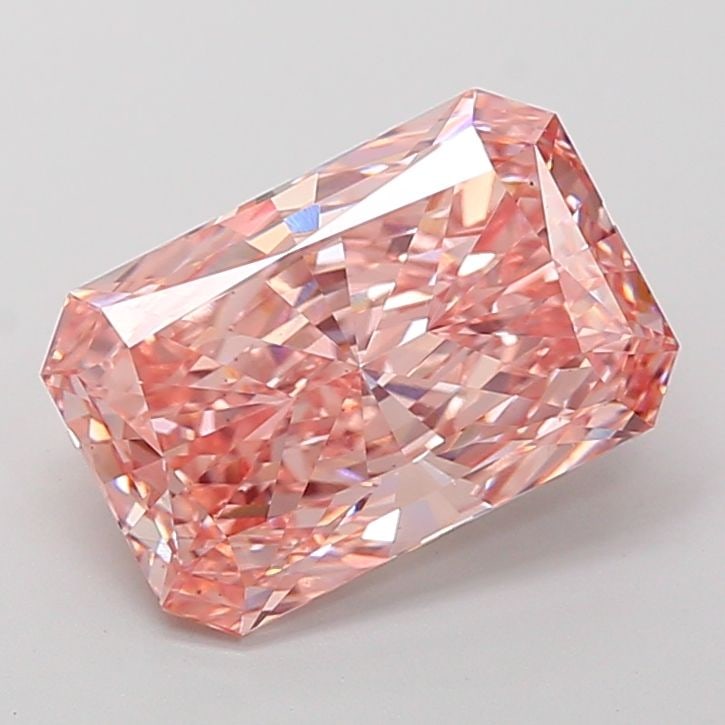 Loose Diamond - RADIANT 4.52ct Fancy Intense Pink VS2: Loose Diamond - RADIANT 4.52ct Fancy Intense Pink VS2 Source: This is a real non-mined Diamond that has been grown in a lab Shape: RADIANT Carats: 4.52 Color: Fancy Intense Pink Certification: IGI Vid