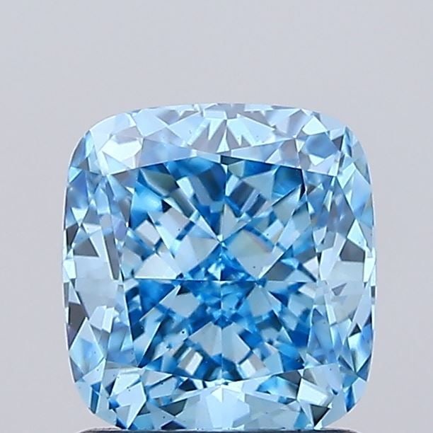 Loose Diamond - CUSHION MODIFIED 1.46ct Fancy Vivid Blue VS2: Loose Diamond - CUSHION MODIFIED 1.46ct Fancy Vivid Blue VS2 Source: This is a real non-mined Diamond that has been grown in a lab Shape: CUSHION MODIFIED Carats: 1.46 Color: Fancy Vivid Blue Certific