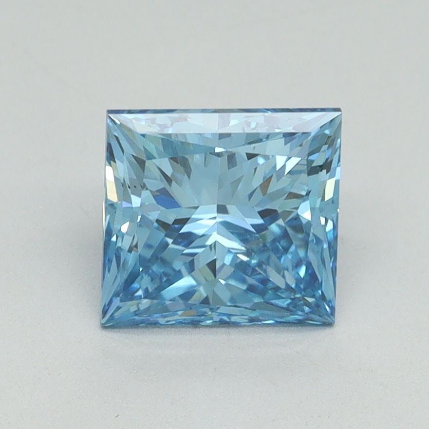 Loose Diamond - PRINCESS 1.64ct Fancy Vivid Blue VS2: Loose Diamond - PRINCESS 1.64ct Fancy Vivid Blue VS2 Source: This is a real non-mined Diamond that has been grown in a lab Shape: PRINCESS Carats: 1.64 Color: Fancy Vivid Blue Certification: IGI Video