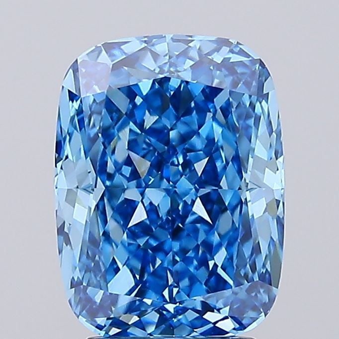 Loose Diamond - CUSHION MODIFIED 3.91ct Fancy Vivid Blue VVS2: Loose Diamond - CUSHION MODIFIED 3.91ct Fancy Vivid Blue VVS2 Source: This is a real non-mined Diamond that has been grown in a lab Shape: CUSHION MODIFIED Carats: 3.91 Color: Fancy Vivid Blue Certifi