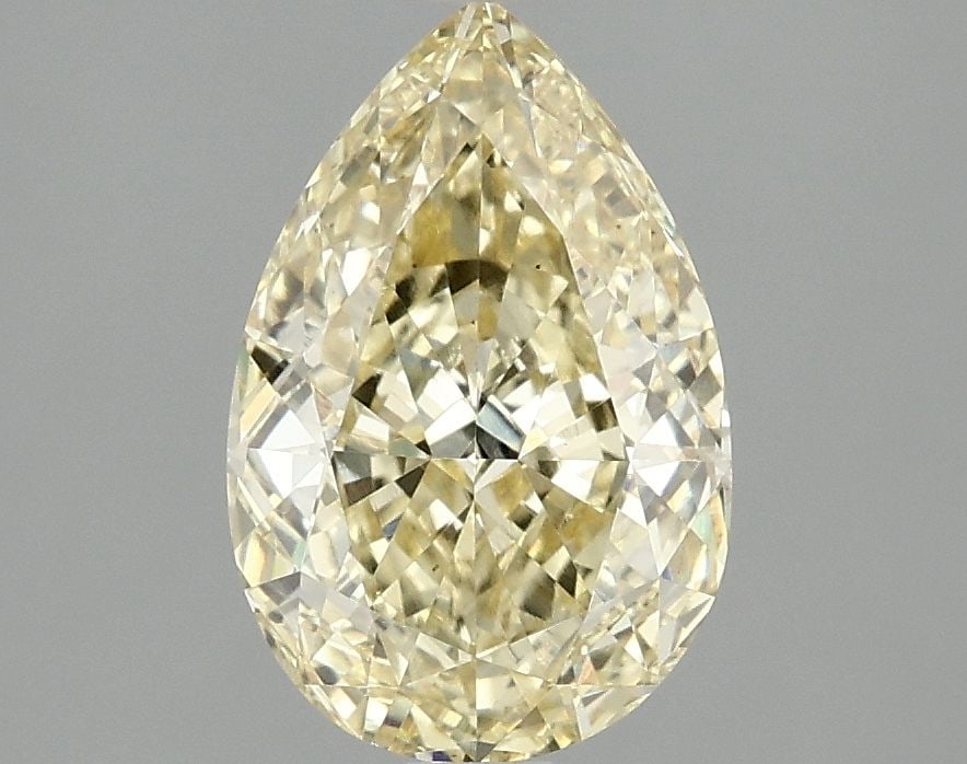 Loose Diamond - PEAR 2.09ct Fancy Vivid Yellow VS2: Loose Diamond - PEAR 2.09ct Fancy Vivid Yellow VS2 Source: This is a real non-mined Diamond that has been grown in a lab Shape: PEAR Carats: 2.09 Color: Fancy Vivid Yellow Certification: IGI Video: