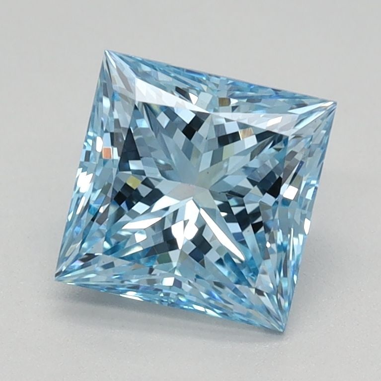 Loose Diamond - PRINCESS 1.21ct Fancy Vivid Blue VS1: Loose Diamond - PRINCESS 1.21ct Fancy Vivid Blue VS1 Source: This is a real non-mined Diamond that has been grown in a lab Shape: PRINCESS Carats: 1.21 Color: Fancy Vivid Blue Certification: IGI Video