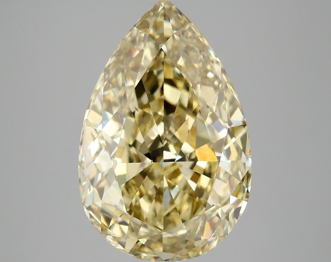 Loose Diamond - PEAR 7.07ct Fancy Intense Yellow VS1: Loose Diamond - PEAR 7.07ct Fancy Intense Yellow VS1 Source: This is a real non-mined Diamond that has been grown in a lab Shape: PEAR Carats: 7.07 Color: Fancy Intense Yellow Certification: IGI Video