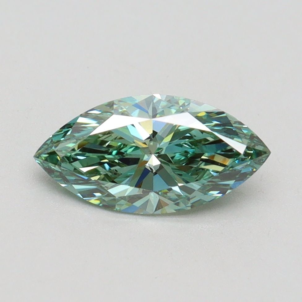 Loose Diamond - MARQUISE 1.02ct Fancy Vivid Green VVS2: Loose Diamond - MARQUISE 1.02ct Fancy Vivid Green VVS2 Source: This is a real non-mined Diamond that has been grown in a lab Shape: MARQUISE Carats: 1.02 Color: Fancy Vivid Green Certification: IGI Vi