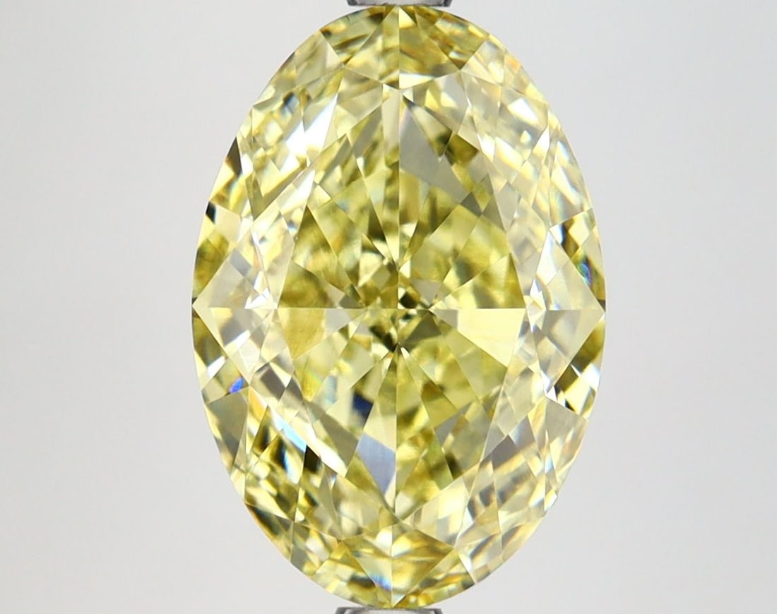 Loose Diamond - OVAL 4.31ct Fancy Intense Yellow VVS2: Loose Diamond - OVAL 4.31ct Fancy Intense Yellow VVS2 Source: This is a real non-mined Diamond that has been grown in a lab Shape: OVAL Carats: 4.31 Color: Fancy Intense Yellow Certification: IGI Vide