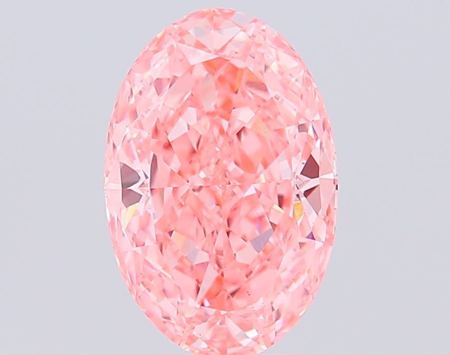 Loose Diamond - OVAL 3.92ct Fancy Vivid Pink VS1: Loose Diamond - OVAL 3.92ct Fancy Vivid Pink VS1 Source: This is a real non-mined Diamond that has been grown in a lab Shape: OVAL Carats: 3.92 Color: Fancy Vivid Pink Certification: IGI Video:
