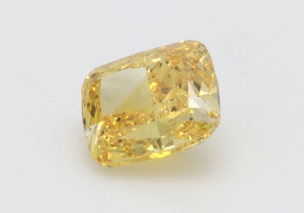 Loose Diamond - CUSHION MODIFIED 1.23ct Fancy Vivid Yellow VVS2: Loose Diamond - CUSHION MODIFIED 1.23ct Fancy Vivid Yellow VVS2 Source: This is a real non-mined Diamond that has been grown in a lab Shape: CUSHION MODIFIED Carats: 1.23 Color: Fancy Vivid Yellow Cer