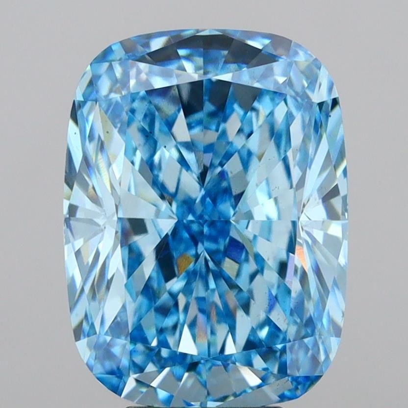 Loose Diamond - CUSHION MODIFIED 7.01ct Fancy Vivid Blue VS2: Loose Diamond - CUSHION MODIFIED 7.01ct Fancy Vivid Blue VS2 Source: This is a real non-mined Diamond that has been grown in a lab Shape: CUSHION MODIFIED Carats: 7.01 Color: Fancy Vivid Blue Certific