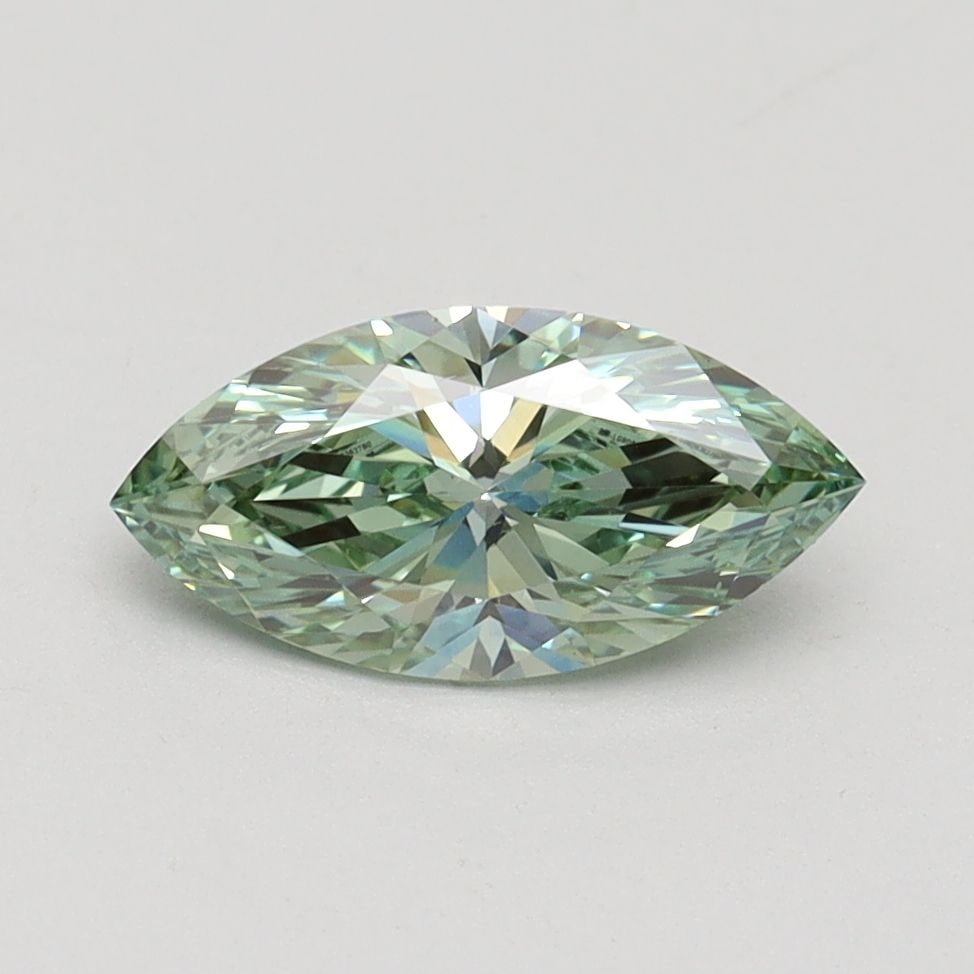 Loose Diamond - MARQUISE 1.0ct Fancy Intense Green VS1: Loose Diamond - MARQUISE 1.0ct Fancy Intense Green VS1 Source: This is a real non-mined Diamond that has been grown in a lab Shape: MARQUISE Carats: 1.0 Color: Fancy Intense Green Certification: IGI