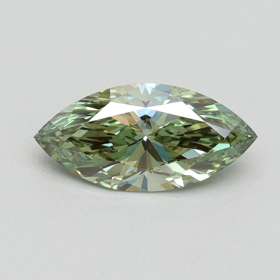 Loose Diamond - MARQUISE 1.0ct Fancy Vivid Green VS1: Loose Diamond - MARQUISE 1.0ct Fancy Vivid Green VS1 Source: This is a real non-mined Diamond that has been grown in a lab Shape: MARQUISE Carats: 1.0 Color: Fancy Vivid Green Certification: IGI Video