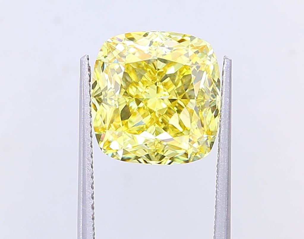 Loose Diamond - CUSHION MODIFIED 6.51ct Fancy Intense Yellow VS1: Loose Diamond - CUSHION MODIFIED 6.51ct Fancy Intense Yellow VS1 Source: This is a real non-mined Diamond that has been grown in a lab Shape: CUSHION MODIFIED Carats: 6.51 Color: Fancy Intense Yellow