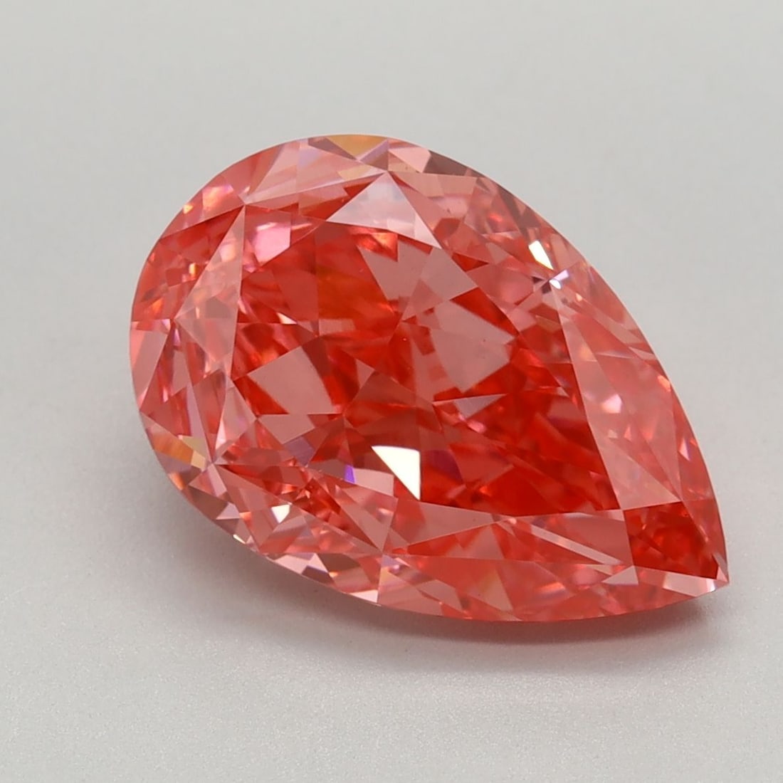 Loose Diamond - PEAR 3.66ct Fancy Vivid Pink VVS2: Loose Diamond - PEAR 3.66ct Fancy Vivid Pink VVS2 Source: This is a real non-mined Diamond that has been grown in a lab Shape: PEAR Carats: 3.66 Color: Fancy Vivid Pink Certification: IGI Video: