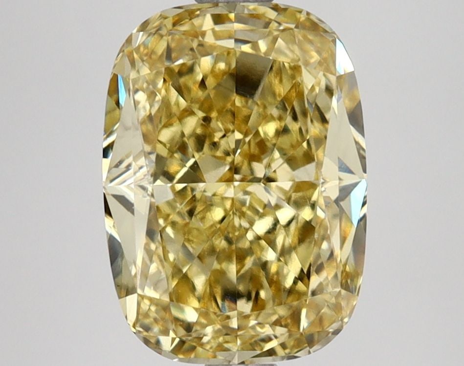 Loose Diamond - CUSHION MODIFIED 3.31ct Fancy Intense Yellow VVS2: Loose Diamond - CUSHION MODIFIED 3.31ct Fancy Intense Yellow VVS2 Source: This is a real non-mined Diamond that has been grown in a lab Shape: CUSHION MODIFIED Carats: 3.31 Color: Fancy Intense Yellow