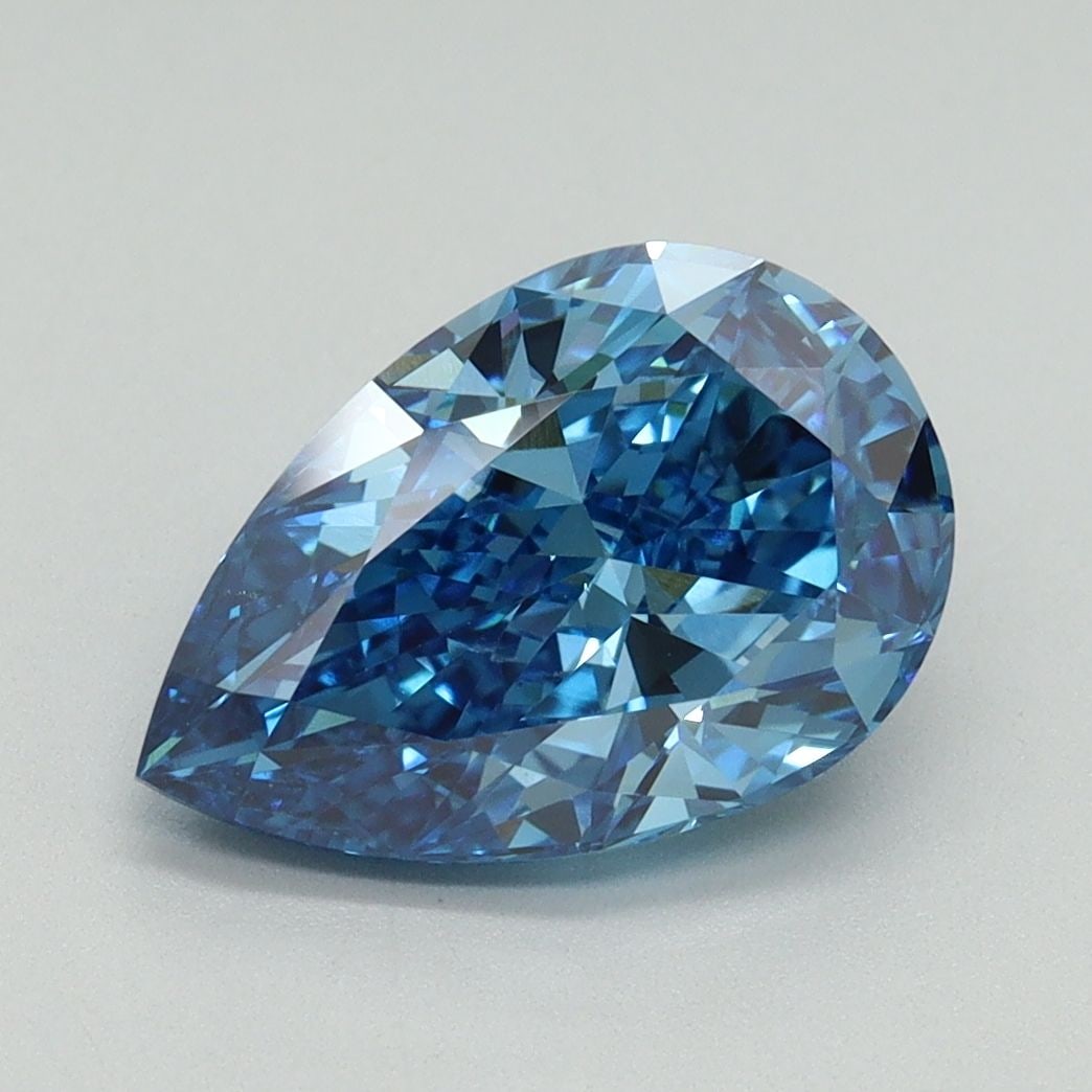 Loose Diamond - PEAR 2.5ct Fancy Vivid Blue VS1: Loose Diamond - PEAR 2.5ct Fancy Vivid Blue VS1 Source: This is a real non-mined Diamond that has been grown in a lab Shape: PEAR Carats: 2.5 Color: Fancy Vivid Blue Certification: IGI Video: