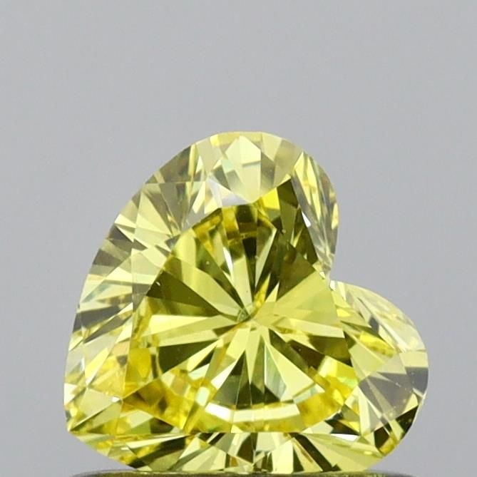 Loose Diamond - HEART 0.56ct Fancy Vivid Yellow SI1: Loose Diamond - HEART 0.56ct Fancy Vivid Yellow SI1 Source: This is a real non-mined Diamond that has been grown in a lab Shape: HEART Carats: 0.56 Color: Fancy Vivid Yellow Certification: IGI Video: