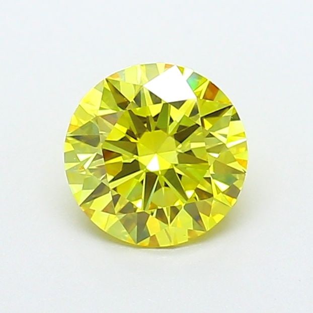 Loose Diamond - ROUND 1.12ct Fancy Vivid Yellow VVS2: Loose Diamond - ROUND 1.12ct Fancy Vivid Yellow VVS2 Source: This is a real non-mined Diamond that has been grown in a lab Shape: ROUND Carats: 1.12 Color: Fancy Vivid Yellow Certification: IGI Video: