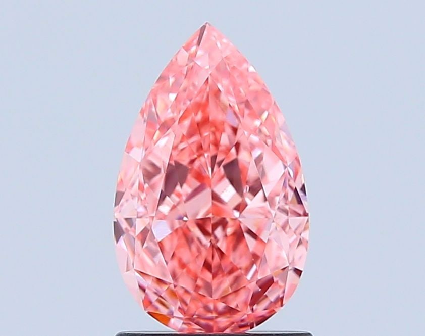 Loose Diamond - PEAR 1.51ct Fancy Vivid Pink VS2: Loose Diamond - PEAR 1.51ct Fancy Vivid Pink VS2 Source: This is a real non-mined Diamond that has been grown in a lab Shape: PEAR Carats: 1.51 Color: Fancy Vivid Pink Certification: IGI Video: