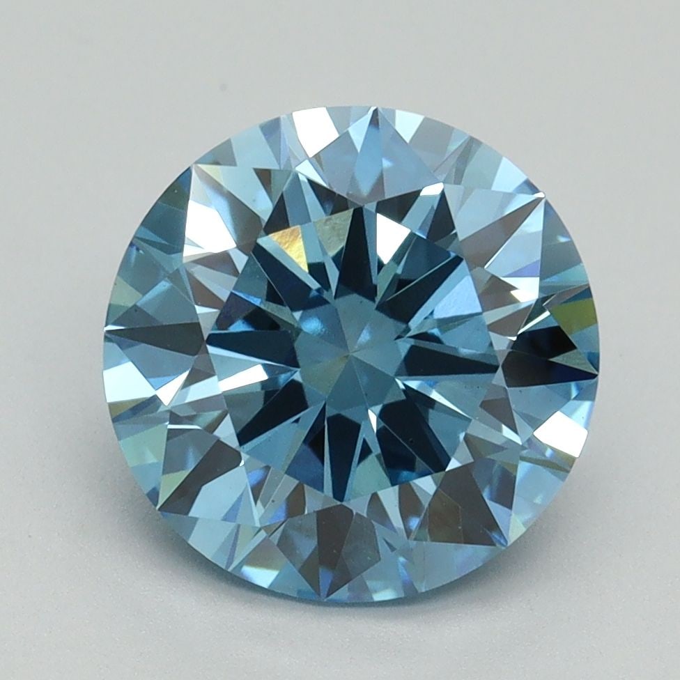 Ideal Loose Diamond - ROUND 3.13ct Fancy Vivid Blue VS1: Ideal Loose Diamond - ROUND 3.13ct Fancy Vivid Blue VS1 Source: This is a real non-mined Diamond that has been grown in a lab Shape: ROUND Carats: 3.13 Color: Fancy Vivid Blue Certification: IGI Video
