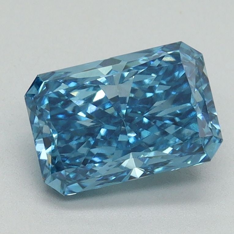 Loose Diamond - RADIANT 1.59ct Fancy Vivid Blue VS2: Loose Diamond - RADIANT 1.59ct Fancy Vivid Blue VS2 Source: This is a real non-mined Diamond that has been grown in a lab Shape: RADIANT Carats: 1.59 Color: Fancy Vivid Blue Certification: IGI Video: