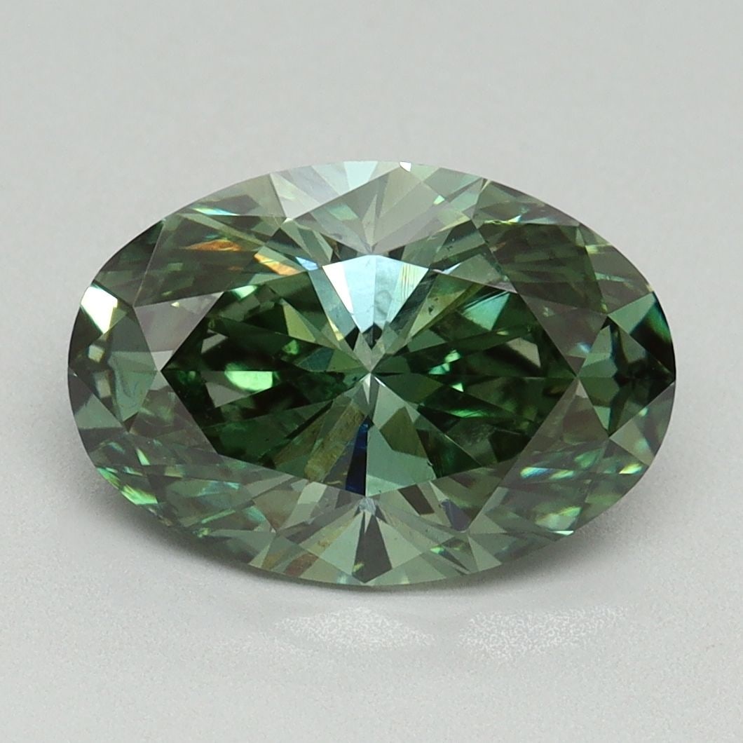 Loose Diamond - OVAL 3.03ct Fancy Vivid Green VS2 (1 of 1)