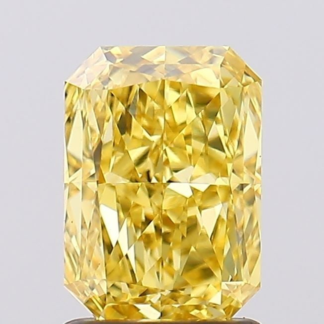Loose Diamond - RADIANT 1.57ct Fancy Vivid Yellow VS2: Loose Diamond - RADIANT 1.57ct Fancy Vivid Yellow VS2 Source: This is a real non-mined Diamond that has been grown in a lab Shape: RADIANT Carats: 1.57 Color: Fancy Vivid Yellow Certification: IGI Vid