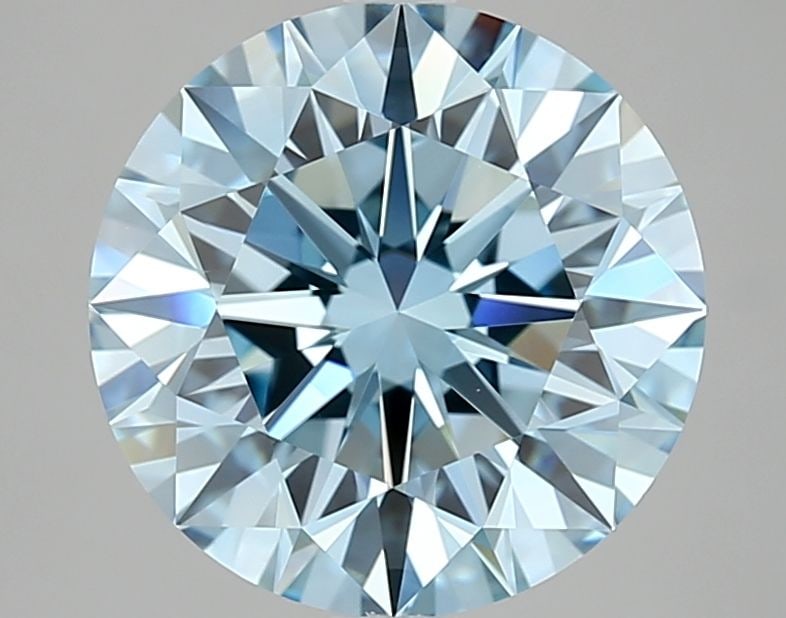 Ideal Loose Diamond - ROUND 4.06ct Fancy Intense Blue VVS2: Ideal Loose Diamond - ROUND 4.06ct Fancy Intense Blue VVS2 Source: This is a real non-mined Diamond that has been grown in a lab Shape: ROUND Carats: 4.06 Color: Fancy Intense Blue Certification: