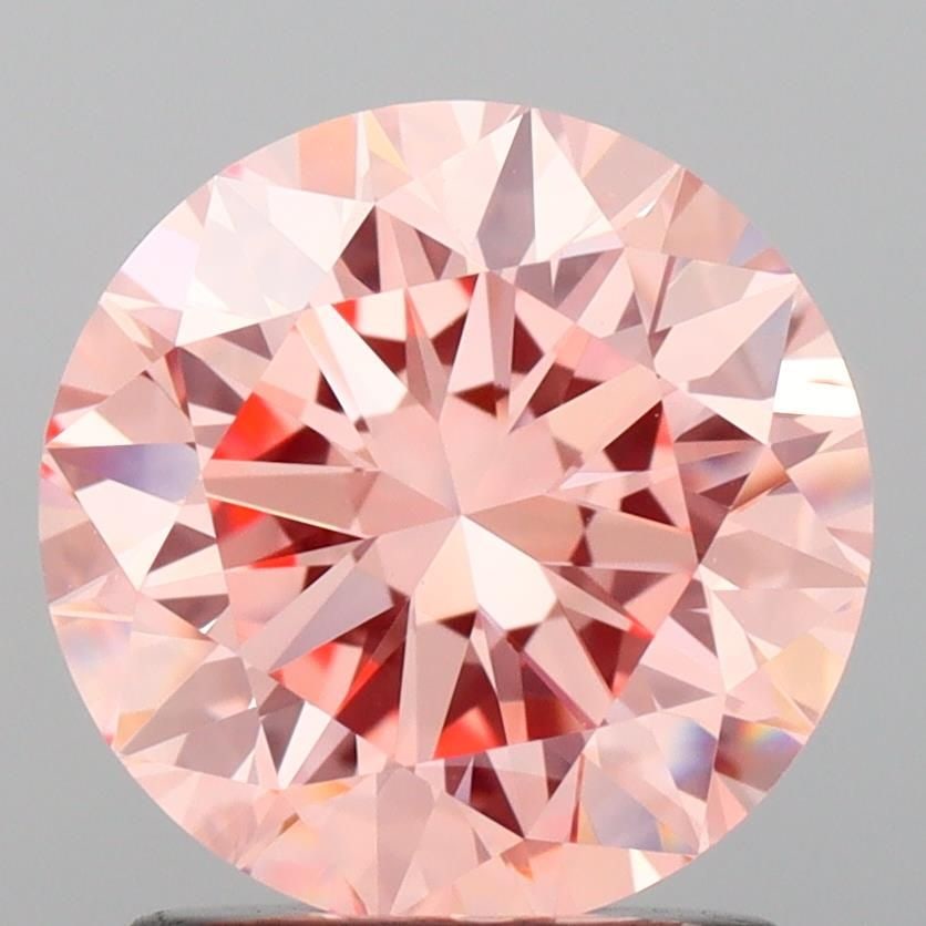 Loose Diamond - ROUND 2.03ct Fancy Vivid Pink VS1: Loose Diamond - ROUND 2.03ct Fancy Vivid Pink VS1 Source: This is a real non-mined Diamond that has been grown in a lab Shape: ROUND Carats: 2.03 Color: Fancy Vivid Pink Certification: IGI Video: