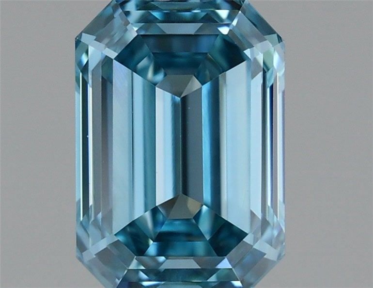 Loose Diamond - EMERALD 1.24ct Fancy Vivid Blue VVS2: Loose Diamond - EMERALD 1.24ct Fancy Vivid Blue VVS2 Source: This is a real non-mined Diamond that has been grown in a lab Shape: EMERALD Carats: 1.24 Color: Fancy Vivid Blue Certification: IGI Video: