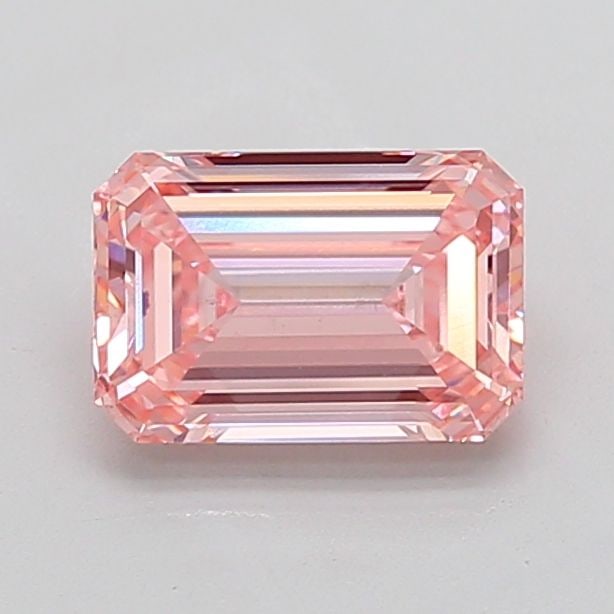 Loose Diamond - EMERALD 2.41ct Fancy Vivid Pink VS1: Loose Diamond - EMERALD 2.41ct Fancy Vivid Pink VS1 Source: This is a real non-mined Diamond that has been grown in a lab Shape: EMERALD Carats: 2.41 Color: Fancy Vivid Pink Certification: IGI 