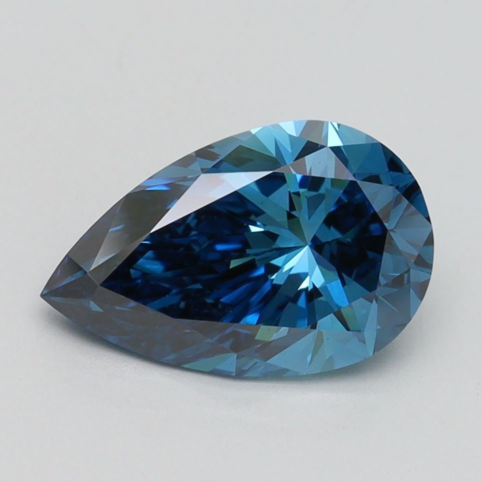 Loose Diamond - PEAR 1.82ct Fancy Vivid Blue VS1: Loose Diamond - PEAR 1.82ct Fancy Vivid Blue VS1 Source: This is a real non-mined Diamond that has been grown in a lab Shape: PEAR Carats: 1.82 Color: Fancy Vivid Blue Certification: IGI Video: