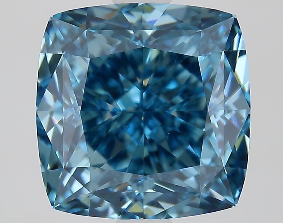 Loose Diamond - CUSHION MODIFIED 3.09ct Fancy Vivid Blue VS1: Loose Diamond - CUSHION MODIFIED 3.09ct Fancy Vivid Blue VS1 Source: This is a real non-mined Diamond that has been grown in a lab Shape: CUSHION MODIFIED Carats: 3.09 Color: Fancy Vivid Blue Certific