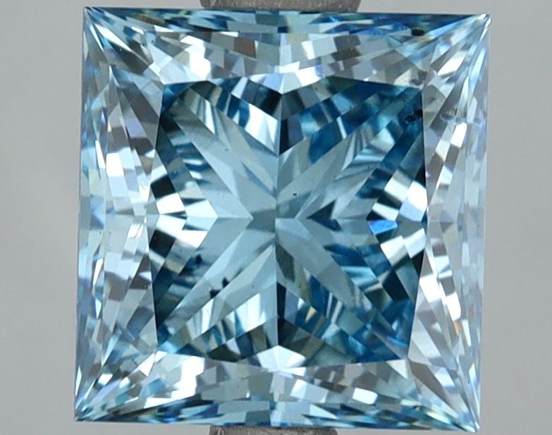 Loose Diamond - PRINCESS 3.17ct Fancy Vivid Blue SI1 (1 of 1)