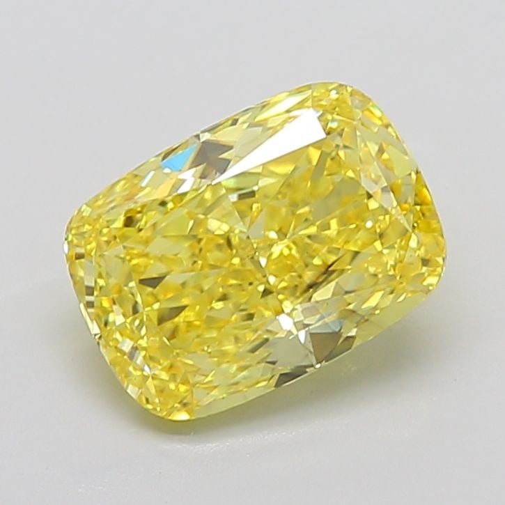 Loose Diamond - CUSHION MODIFIED 5.04ct Fancy Vivid Yellow VS2: Loose Diamond - CUSHION MODIFIED 5.04ct Fancy Vivid Yellow VS2 Source: This is a real non-mined Diamond that has been grown in a lab Shape: CUSHION MODIFIED Carats: 5.04 Color: Fancy Vivid Yellow Cert