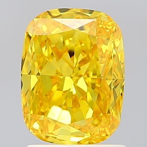 Loose Diamond - CUSHION MODIFIED 2.03ct Fancy Vivid Yellow VVS2: Loose Diamond - CUSHION MODIFIED 2.03ct Fancy Vivid Yellow VVS2 Source: This is a real non-mined Diamond that has been grown in a lab Shape: CUSHION MODIFIED Carats: 2.03 Color: Fancy Vivid Yellow Cer