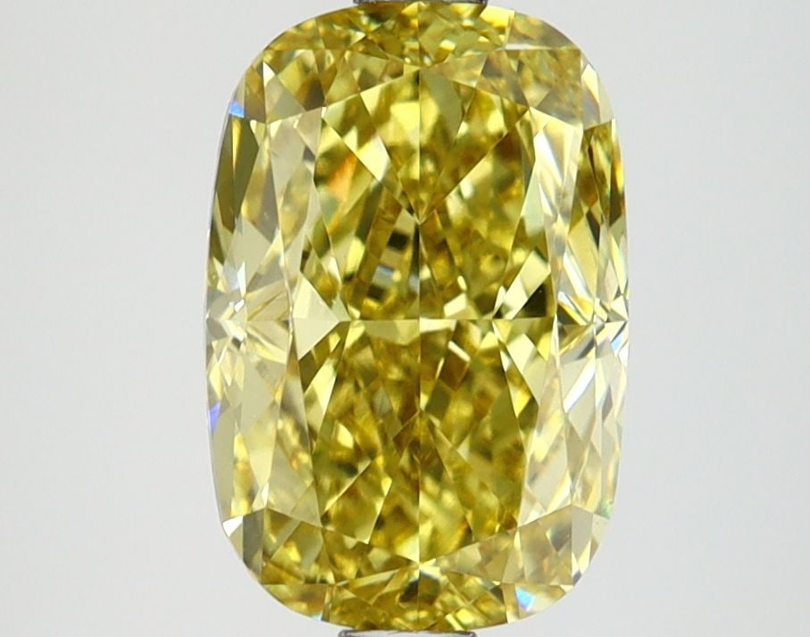 Loose Diamond - CUSHION MODIFIED 2.61ct Fancy Vivid Yellow VS1: Loose Diamond - CUSHION MODIFIED 2.61ct Fancy Vivid Yellow VS1 Source: This is a real non-mined Diamond that has been grown in a lab Shape: CUSHION MODIFIED Carats: 2.61 Color: Fancy Vivid Yellow Cert