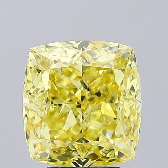 Loose Diamond - CUSHION MODIFIED 4.66ct Fancy Vivid Yellow VS2 (1 of 1)