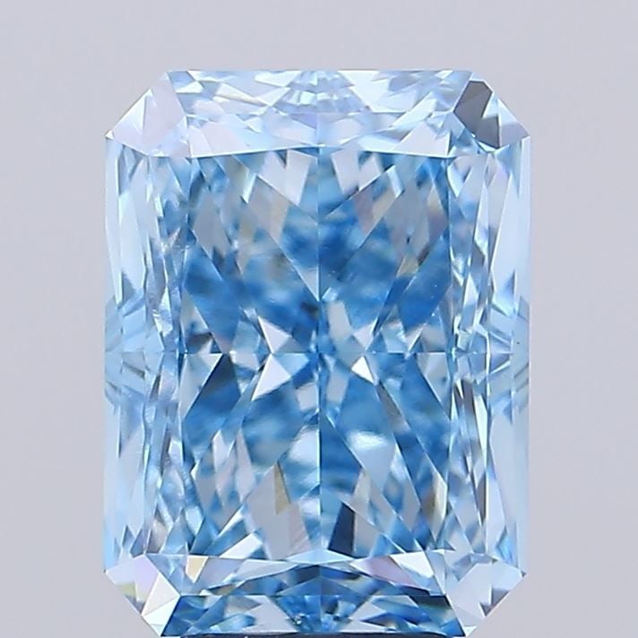 Loose Diamond - RADIANT 5.02ct Fancy Vivid Blue VVS2: Loose Diamond - RADIANT 5.02ct Fancy Vivid Blue VVS2 Source: This is a real non-mined Diamond that has been grown in a lab Shape: RADIANT Carats: 5.02 Color: Fancy Vivid Blue Certification: IGI Video: