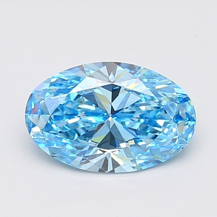 Loose Diamond - OVAL 4.03ct Fancy Vivid Blue VS2: Loose Diamond - OVAL 4.03ct Fancy Vivid Blue VS2 Source: This is a real non-mined Diamond that has been grown in a lab Shape: OVAL Carats: 4.03 Color: Fancy Vivid Blue Certification: IGI Video: