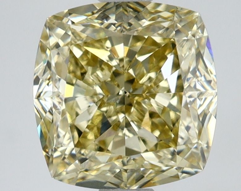 Loose Diamond - CUSHION MODIFIED 2.76ct Fancy Yellow VS1: Loose Diamond - CUSHION MODIFIED 2.76ct Fancy Yellow VS1 Source: This is a real non-mined Diamond that has been grown in a lab Shape: CUSHION MODIFIED Carats: 2.76 Color: Fancy Yellow Certification: I