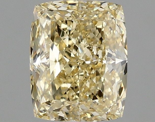 Loose Diamond - CUSHION MODIFIED 1.0ct Fancy Yellow VS2: Loose Diamond - CUSHION MODIFIED 1.0ct Fancy Yellow VS2 Source: This is a real non-mined Diamond that has been grown in a lab Shape: CUSHION MODIFIED Carats: 1.0 Color: Fancy Yellow Certification: IGI