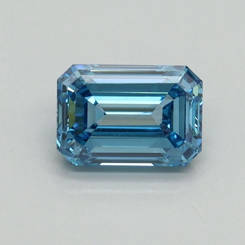 Loose Diamond - EMERALD 1.03ct Fancy Vivid Blue VVS2: Loose Diamond - EMERALD 1.03ct Fancy Vivid Blue VVS2 Source: This is a real non-mined Diamond that has been grown in a lab Shape: EMERALD Carats: 1.03 Color: Fancy Vivid Blue Certification: IGI Video: