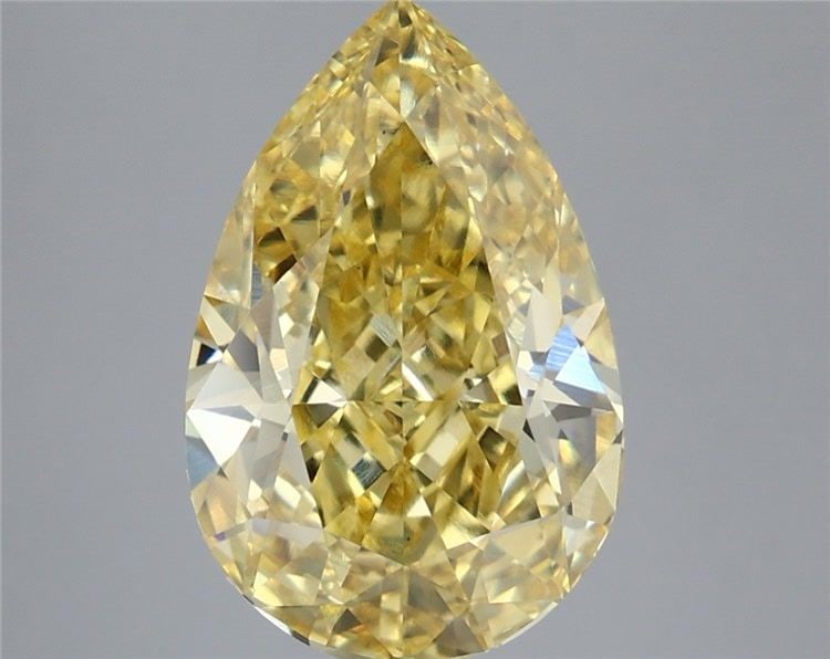 Loose Diamond - PEAR 5.54ct Fancy Intense Yellow VS1: Loose Diamond - PEAR 5.54ct Fancy Intense Yellow VS1 Source: This is a real non-mined Diamond that has been grown in a lab Shape: PEAR Carats: 5.54 Color: Fancy Intense Yellow Certification: IGI Video