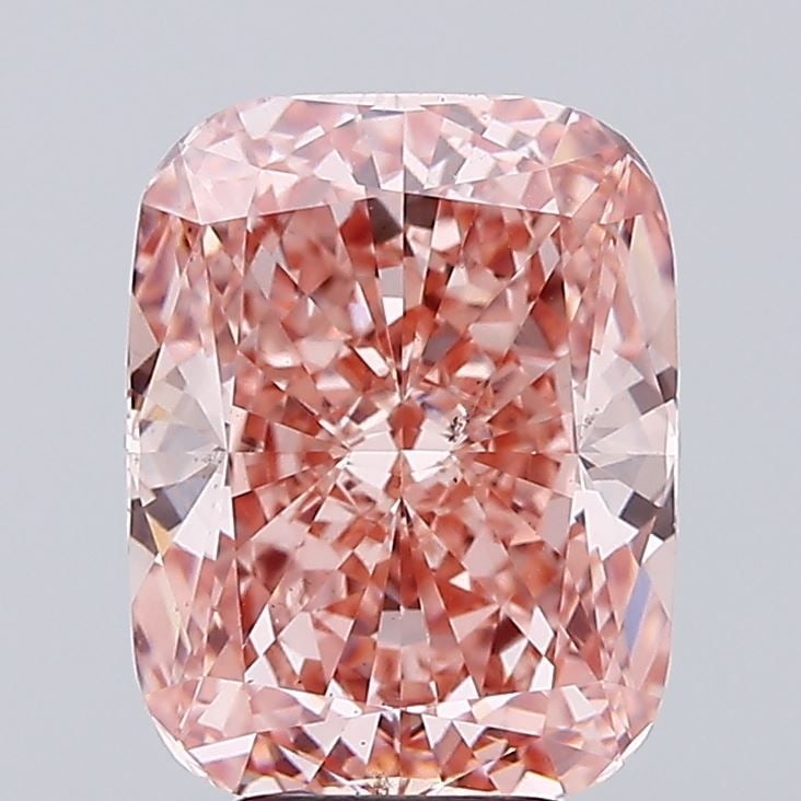 Loose Diamond - CUSHION BRILLIANT 5.01ct Fancy Vivid Pink VS2: Loose Diamond - CUSHION BRILLIANT 5.01ct Fancy Vivid Pink VS2 Source: This is a real non-mined Diamond that has been grown in a lab Shape: CUSHION BRILLIANT Carats: 5.01 Color: Fancy Vivid Pink Certif