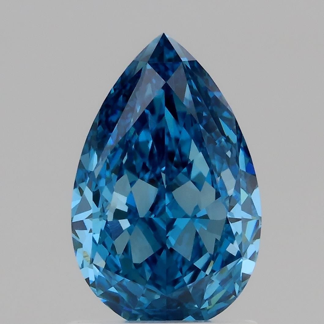 Loose Diamond - PEAR 1.33ct Fancy Vivid Blue VS1: Loose Diamond - PEAR 1.33ct Fancy Vivid Blue VS1 Source: This is a real non-mined Diamond that has been grown in a lab Shape: PEAR Carats: 1.33 Color: Fancy Vivid Blue Certification: IGI Video:
