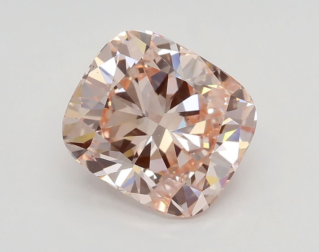 Loose Diamond - CUSHION BRILLIANT 2.51ct Fancy Pink VS1: Loose Diamond - CUSHION BRILLIANT 2.51ct Fancy Pink VS1 Source: This is a real non-mined Diamond that has been grown in a lab Shape: CUSHION BRILLIANT Carats: 2.51 Color: Fancy Pink Certification: IGI