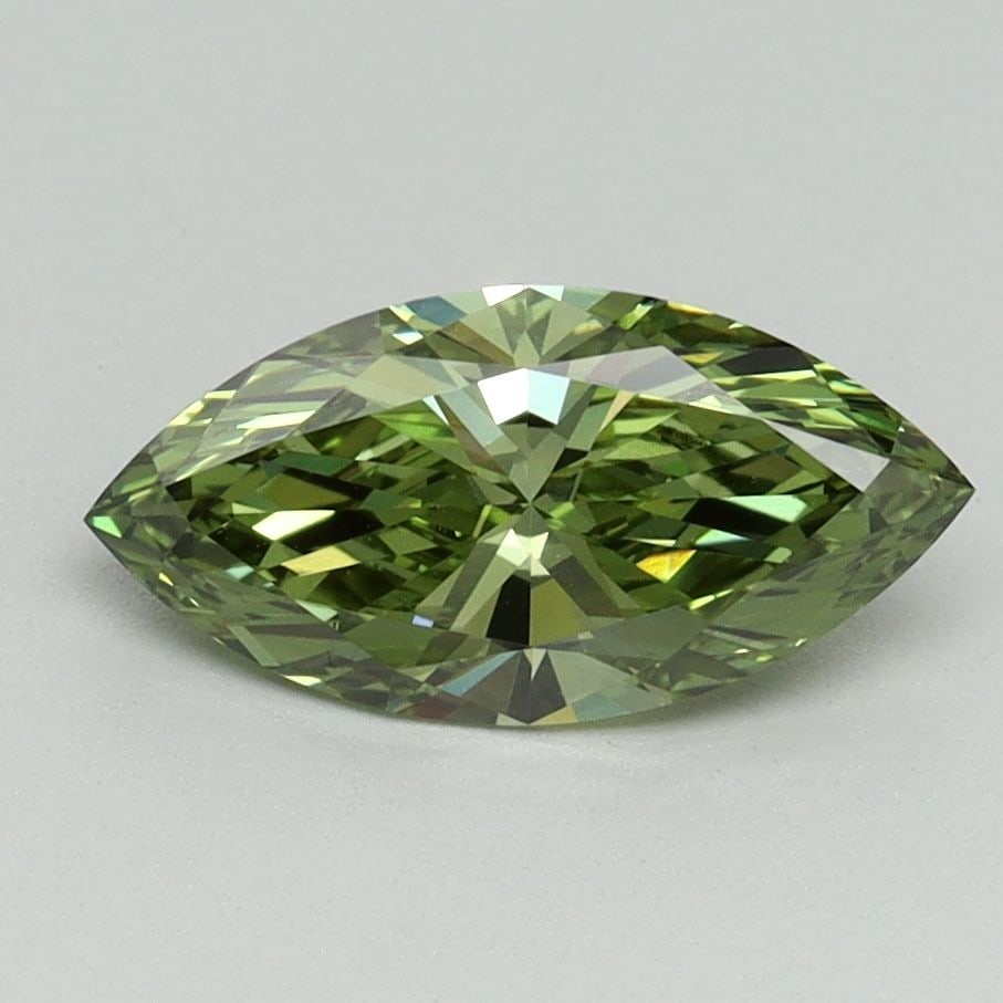 Loose Diamond - MARQUISE 1.02ct Fancy Vivid Green VVS2: Loose Diamond - MARQUISE 1.02ct Fancy Vivid Green VVS2 Source: This is a real non-mined Diamond that has been grown in a lab Shape: MARQUISE Carats: 1.02 Color: Fancy Vivid Green Certification: IGI Vi