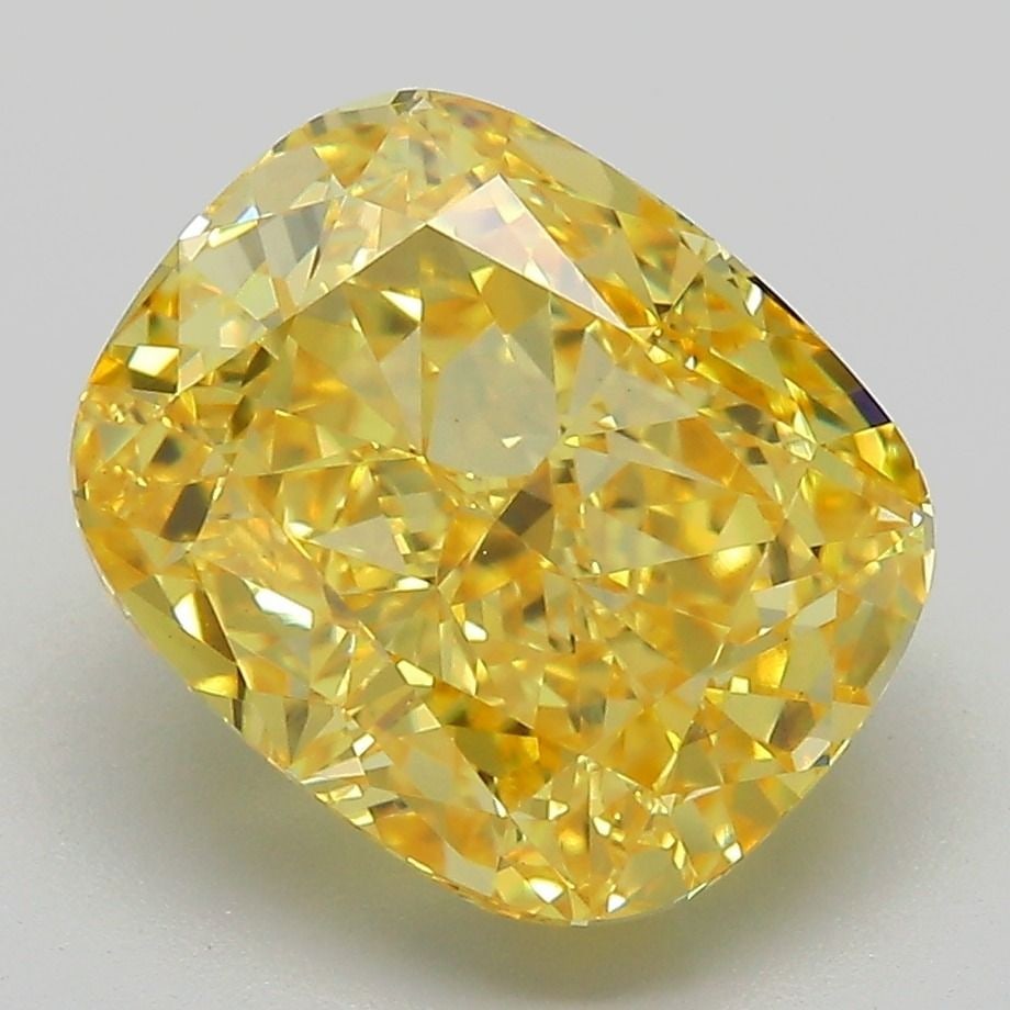 Loose Diamond - CUSHION MODIFIED 5.07ct Fancy Vivid Yellow VS1: Loose Diamond - CUSHION MODIFIED 5.07ct Fancy Vivid Yellow VS1 Source: This is a real non-mined Diamond that has been grown in a lab Shape: CUSHION MODIFIED Carats: 5.07 Color: Fancy Vivid Yellow Cert