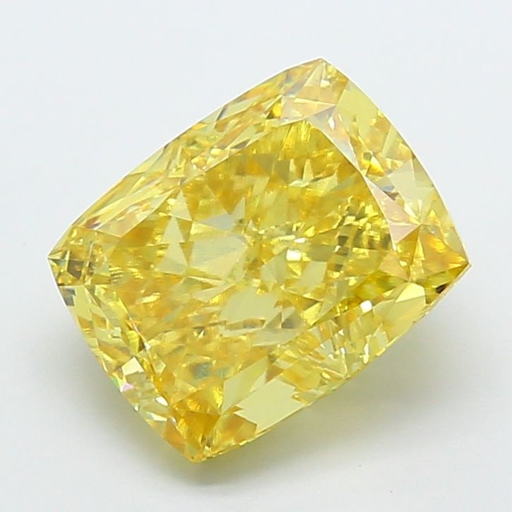 Loose Diamond - CUSHION MODIFIED 8.1ct Fancy Vivid Yellow VVS2: Loose Diamond - CUSHION MODIFIED 8.1ct Fancy Vivid Yellow VVS2 Source: This is a real non-mined Diamond that has been grown in a lab Shape: CUSHION MODIFIED Carats: 8.1 Color: Fancy Vivid Yellow Certi